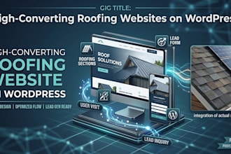 design a high converting roofing website on wordpress