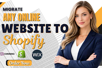 migrate wix, wordpress ecommerce website to shopify volusion migration