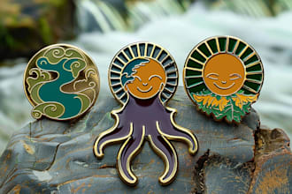 custom enamel pin design unique illustration