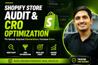 audit and fix your shopify store and meta ads to increase sales with cro