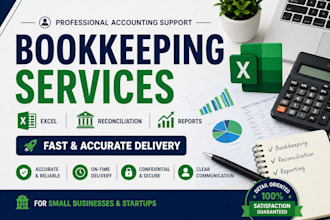 do bookkeeping, bank reconciliation and accounting in excel