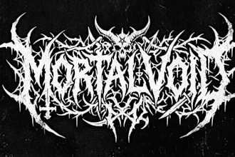 create an intense brutal death metal logo design