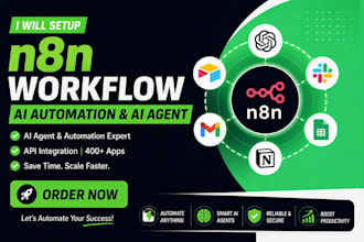setup n8n workflow n8n ai automation n8n ai agent api integration as n8n expert