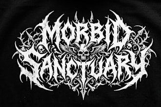 design style technical death metal logo,progressive