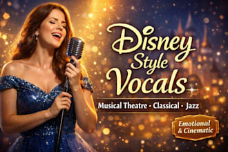 sing musical theatre, disney style, classical, jazz songs with female vocals