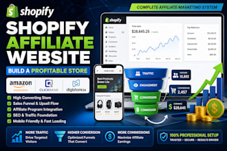 build shopify affiliate website amazon affiliate store clickback sales funnel