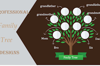 design a custom and professional family tree chart