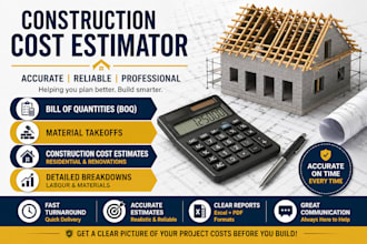 do accurate construction cost estimates, boq and material takeoffs