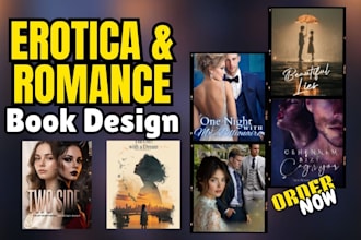 design erotica book, romance novel, paperback, romance ebook design dark romance