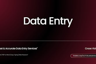 do fast and accurate data entry and copy typing