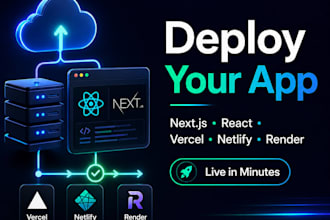 deploy your nextjs or react website to vercel netlify or render