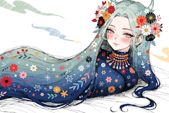 design custom dakimakura body pillow fanart vtuber oc sfw nsfw in anime style