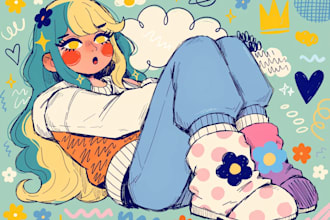 design custom dakimakura body pillow fanart vtuber oc sfw