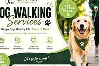 make puppy training dog walking pet care store lost dog cat flyer food label