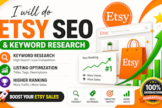 do etsy SEO keyword research and optimize your etsy listing for ranking
