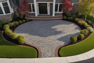 design interlocking paving layout, driveway, patio, and compound floor with bom