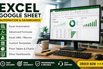 build advanced excel solutions, vba automation, and dashboards