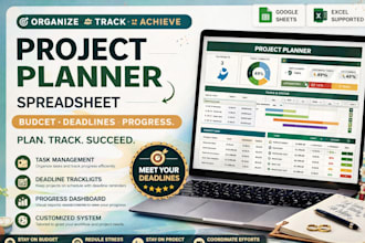 create project planner spreadsheet task tracker excel project google sheets