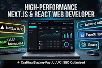 build a responsive nextjs developer website with gsap animation