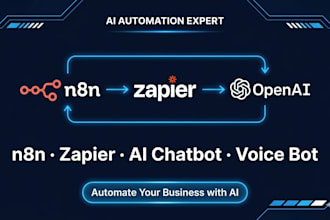build ai automation workflows, chatbots, and voice bots using n8n and zapier