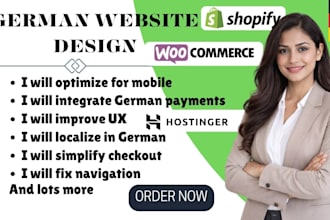 design redesign responsive german shopify store german wordpress website webshop