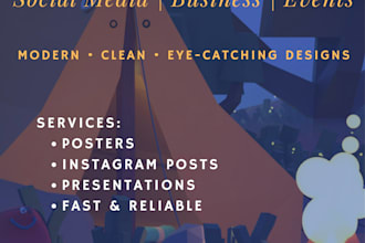 design clean and modern canva posters for your needs