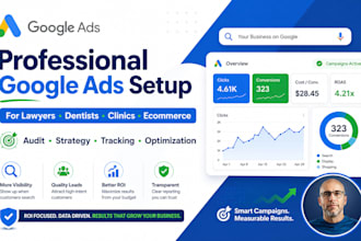 create google ads campaigns for lawyers, clinics, dentists and online stores