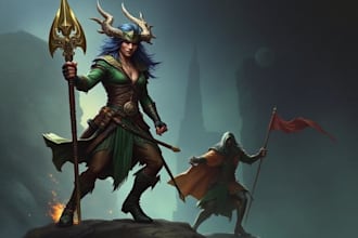 create custom dnd fantasy character design