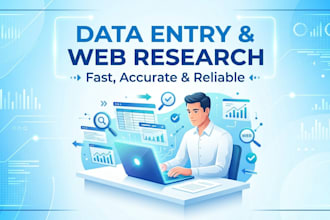 do data entry and web research accurately and fast