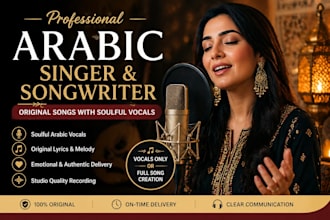 sing and write original arabic songs with soulful vocals