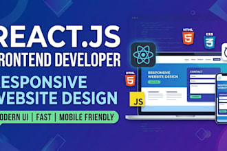 develop responsive websites using react js, HTML, CSS and javascript