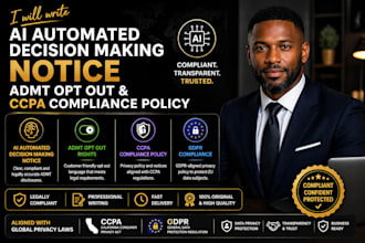 write an ai automated decision making notice, admt opt out and ccpa