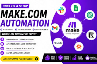 fix make com automation made com integromat api integration setup lindy ai agent