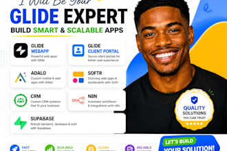 be your glide expert glide webapp client portal adalo softr crm n8n supabase