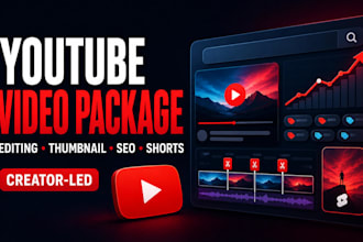 edit and optimize your youtube video, thumbnail, SEO and shorts