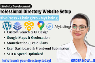 design a listingpro mylisting hivepress directory website setup professionally