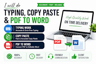 ido typing, copy paste and PDF to word conversion