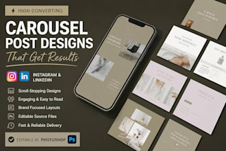 design instagram carousel linkedin carousel social media carousel post design