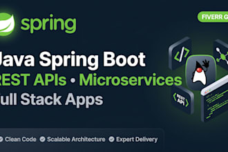 build java spring boot rest apis, microservices, and full stack apps
