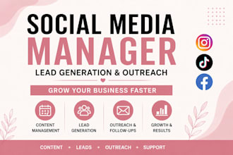 manage social media, lead generation, and outreach