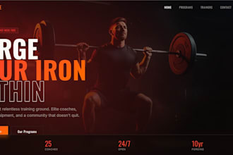 build a modern business website for gym, restaurant or local business