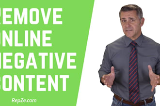 suppress and remove negative links, harmful content and unwanted content