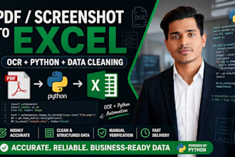 extract data from PDF, images to excel using ocr