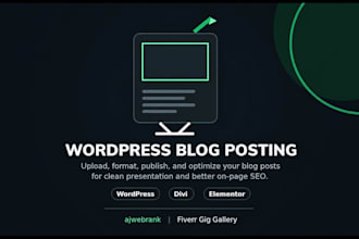 publish and optimize blog posts on wordpress
