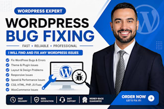 fix wordpress issues fix wordpress errors bugs issues fix wordpress website bugs