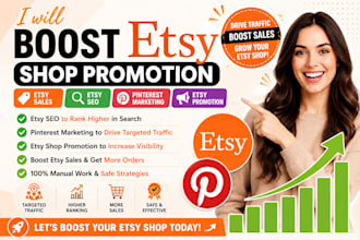 boost etsy shop promotion esty sales etsy SEO pinterest marketing esty promotion