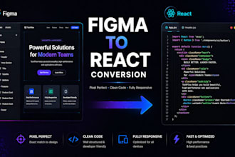 convert your figma or adobe xd design to react or react native code