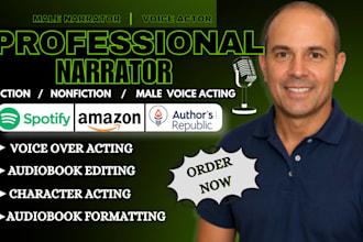 narrate fantasy romance audiobook, amazon acx memoir male character voiceover