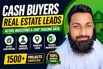 find active cash buyers real estate leads and skip tracing data