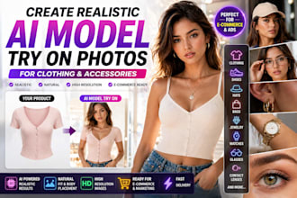 create realistic ai model try on photos for clothing and accessories